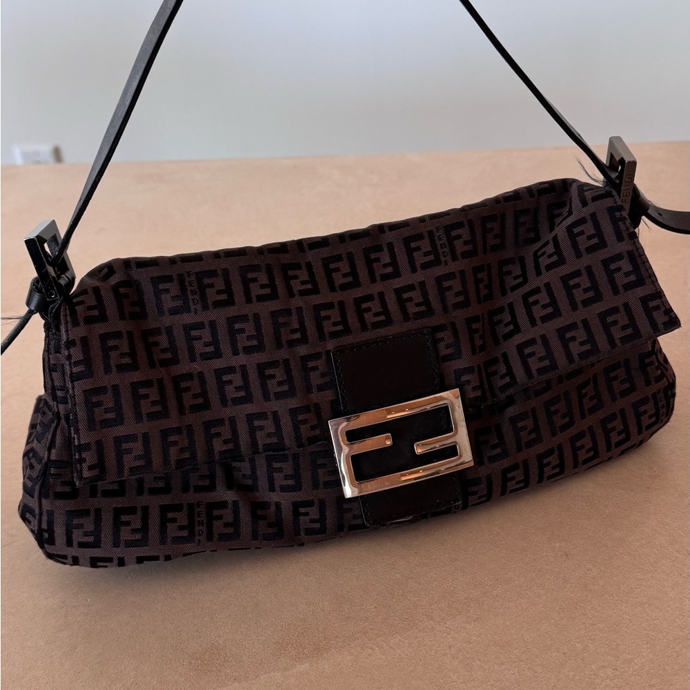Fendi Zucca Baguette Shoulder Bag